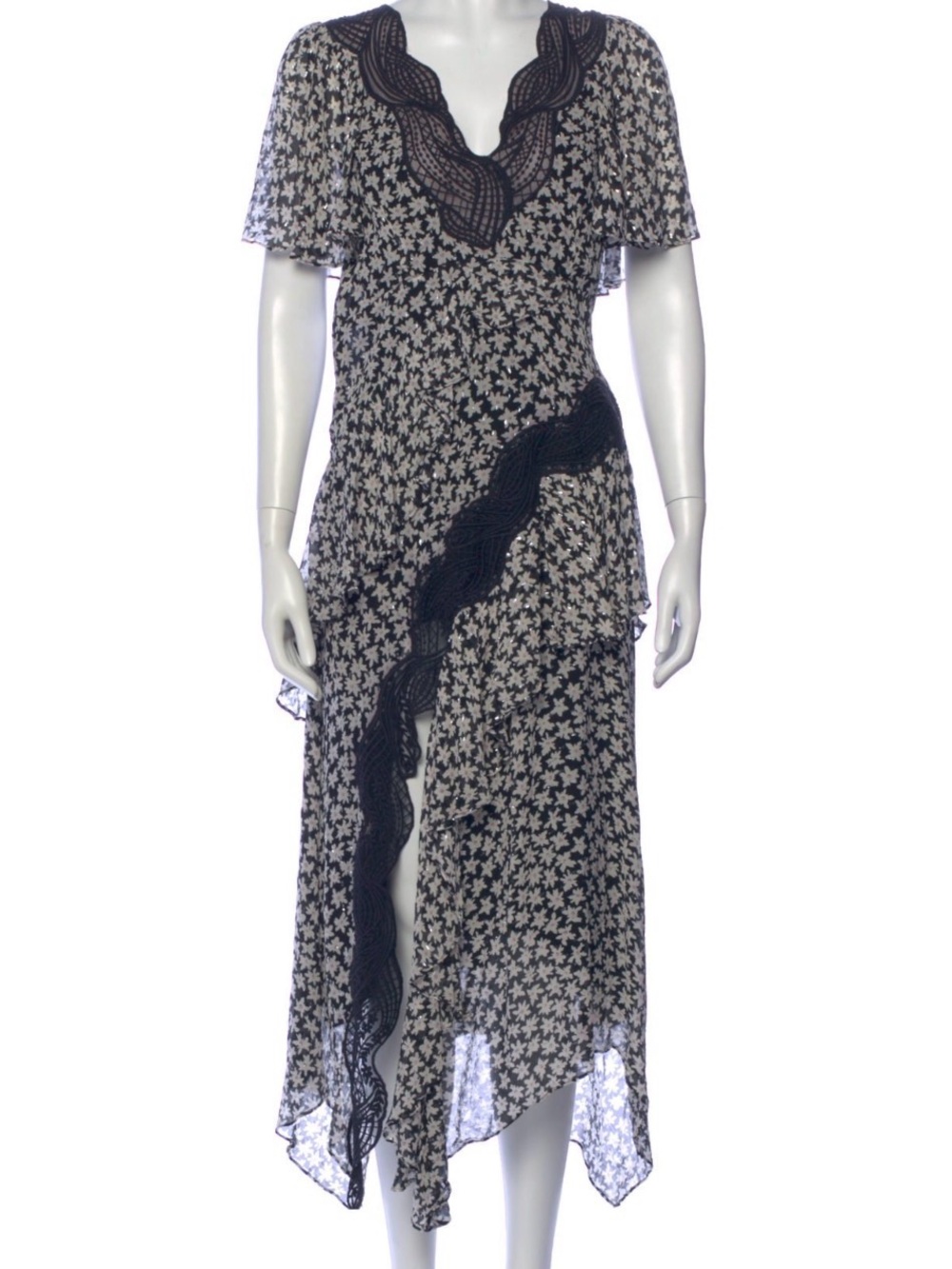 Rebecca Taylor Silk Tiered Dress